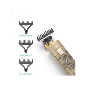 VGR V-076 Professional Cordless Shaver with LED Display, Stainless Steel Blades, USB Charging Cable, 3 Combs for Men, Runtime: 150 Minutes, 800mAh Li-ion Battery, Gold