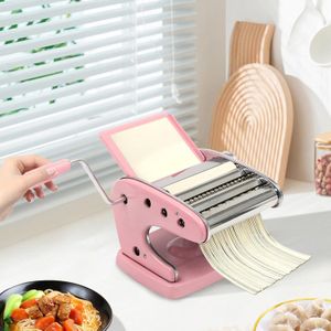 Stainless Steel Manual Pasta Maker Noodle Making Machine, Pink, 30904