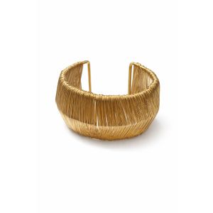 fluffy women accessories سوار عريض بتصميم ملفوف معدن مطلي – لمسة أنيقة يومية