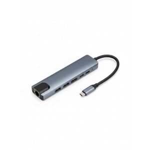 محول من TYPE-C إلى HDTV، 8 في 1 HDTV+PD+2USB+TYPE-C+SD+TF+RJ45