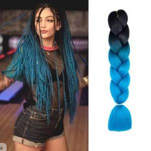 راستا للشعر من الفايبر الحراري باللون الاسود بأطراف زرقاء 