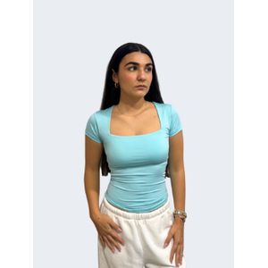 OUTDATED Square Neck Short Sleeve - Aqua