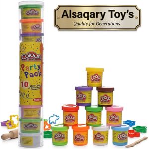 جموعة عجينة الصلصال للحفلات (10 علب صغيرة)