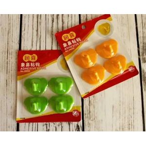Small hooks, 8 pieces of plastic, random color, self-adhesive