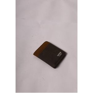 Designer Luxury Brand Canvas Mens Wallets Solid Fashion YATEER Wallet Male Ultra Thin High Quality Purses Money Bag - Gray and brown