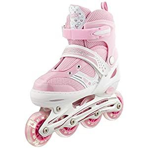 General باتيناج 4 عجلات مضيئة-بينك - مقاس (35-32)