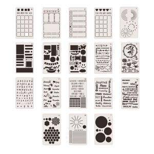 30 PCS Journal Stencils, Planner Stencils for Bullet Dot Journal Notebook  Diary Scrapbook Drawing Template Dot Journal Stencil 4x7 Inch