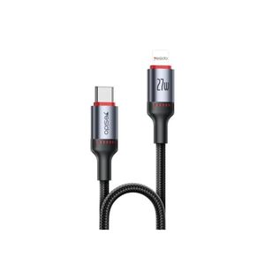 Yesido CA184 Type-C to Lightning Fast Charging Cable, 2m, 27W, with LED