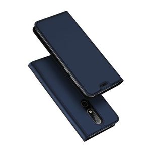 تسوق Nokia 6 1 Plus Leather Case Pu Leather Flip Wallet Case Cover For Nokia 6 1 Plus With Stand Function And Card Slot Blue اونلاين جوميا مصر