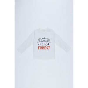 Defacto Knitted Long Sleeve T-Shirt - Ecru