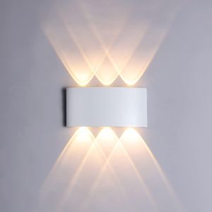 مصباح حائط LED 6 واط من زيكي، ضوء ابيض دافئ 3000 كلفن، مقاوم للماء IP65، ديكور لغرفة النوم والممر وغرفة المعيشة والسلالم والفندق والبار، ألومنيوم