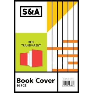 S&A جلاد كتاب بجراب مقاس 33*44سم Red Transparent