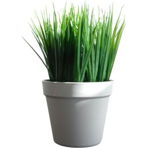 Leaf نباتات ورقية اصطناعية واقعية مزروعة في أصص، عشب بطول 22 سم