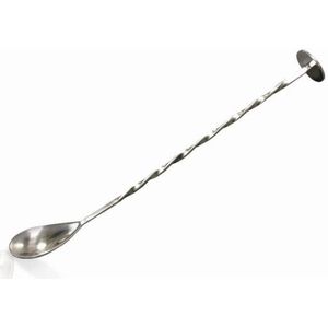 VB VIN BOUQUET 1*25cm Silver Cocktail Teaspoon, Threaded with Braided Handle, Stainless Steel