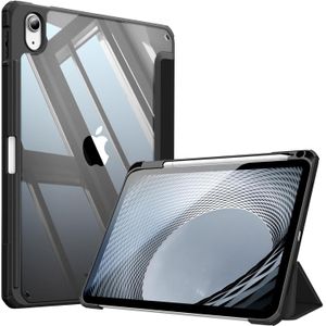  Hybrid Case Compatible with iPad 10th Generation 2022 (10.9 Inch) - Ultra Slim Shockproof Clear Cover with Built-in Pencil Holder, Auto Wake/Sleep, Black