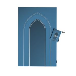 Art Mood HOME Al-Taqwa Waterproof Prayer Mat * Waterproof Material * Blue Color * 68W x 117L CM * Durable Rug for Comfortable Prayer.