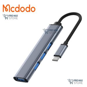 Mcdodo محول وموزع معدنى 4 في 1 ( Type-C إلى 4 منافذ USB) يدعم USB 3.0 متوافق مع الهواتف وأجهزة اللابتوب و MacBook