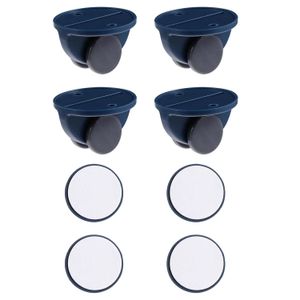 Shatoora 4 Pcs Self-Adhesive Mini Caster Wheels, Single Direction Non-Swivel Casters for Storage Boxes and Small Furniture