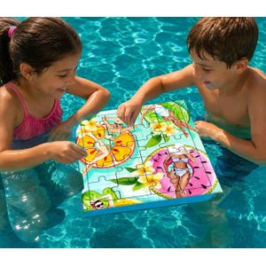 Puzzles suitable for all ages. (Material : floating foam) .featuring diverse Fruit-shaped float, attractive designs, they are perfect for summer holidays and skill development. Size: 30 x 28.