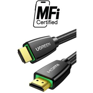 Ugreen HDMI Cable 4K 5M HDMI 2.0 10.2Gbps High-Speed 4K@60Hz HDMI To HDMI Video Wire Ultra HD 3D 4K HDMI Cord Braided Compatible With MacBook Pro UHD TV Nintendo Switch Xbox PlayStation PS5/4 PC Laptop-5M