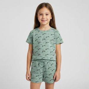 Girls' Pica printed shorts pajama set - Pist