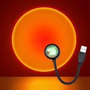 style extendable LED desktop projector lamp. Romantic indoor lighting. Backdrop Wall Decor for Home Party Living Room Bedroom Decor Romantic USB Optical Night Lights Great Gifts for Home Party Girls Room - Sunset Red