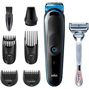 Braun Series 3 Shave&Style 310BT 3-in-1 Electric Shaver, Wet and Dry Razor  for Men with Precision Beard Trimmer and 5 Combs, Rechargeable and Cordless  Shaver, Black/Blue