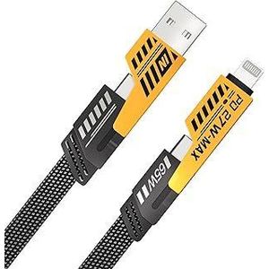 NALACAL 4 in 1 Convertible Metal Fast Data Cable, Braided Cable 65W 3.9ft USB C USB A, Multiple Charging Cable for iPhone/iPad/MacBook Pro/Airpods/Samsung/Android (1.2M)