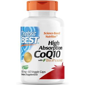 Doctor's Best High Absorption CoQ10 with Bioperine (Coenzyme Q10), 100 mg (Capsules, Pack of 60)
