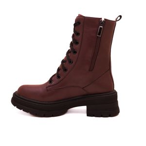 Forever 21 Rugged Lace-Up Combat Boots with Side-Zip