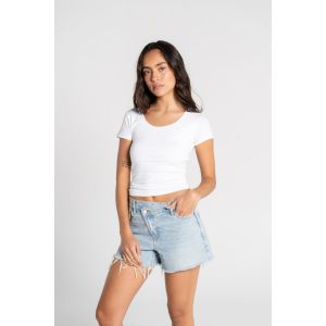 OUTDATED Wide Neck Short Sleeve - White