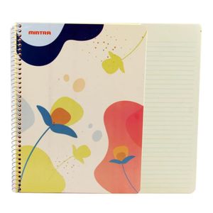 mintra كشكول جامعي من منترا كلرز مسطر سلك سنجل 60 ورقة متعدد الالوان غلاف بلاستيك A4