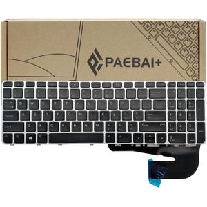 Replacement Laptop Keyboard Backlit Compatible with HP EliteBook 755G3 755G4 850G3 850G4 and Zbook 15U G3 US Keyboard Silver Frame