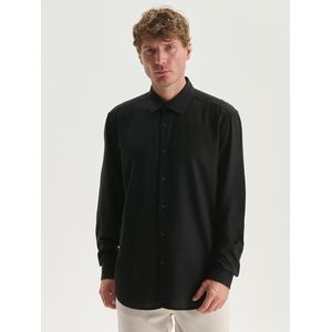 Slim Fit Long Sleeve Linen Blend Men's Shirt