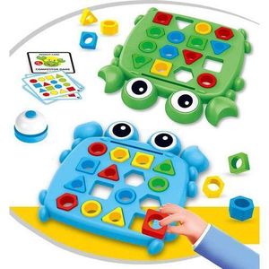 لعبة ألغاز تصنيف الأشكال على شكل سلطعون - لعبة تعليمية للأعمار 3+