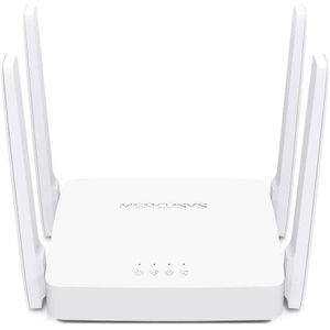 Mercusys راوتر AC1200 لاسلكي ثنائي النطاق واي فاي AC10 من  سرعة 1200 ميجابت في الثانية  4 هوائيات عالية الكسب  تحكم ابوي  يدعم  وIPv6 ابيض