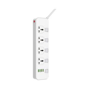 LDNIO Defender Series - 4 Power Socket 4 Usb 3.4A 2500W Power Strip White 750grams