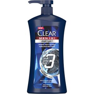MEN Complete Care 3in1 Shampoo, For Hair, Face & Body With Activated Charcoal, for 100% dandruff free hair and moisturized skin, 900ml
