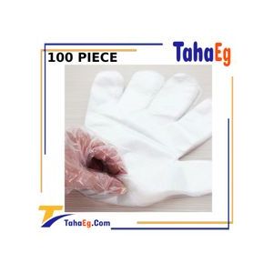 Taha Offer Transparent Plastic Gloves - 100 Pieces for Cleaning and Kitchen Use