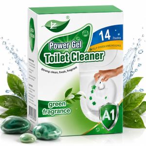 Power Gel Toilet Cleaner Self-Dissolving Flowers – Fresh Toilet Cleaner 1Pcs Green Fragrance