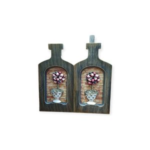 حامل مناديل ورقية خشبي مكون من قطعتين (قطعة واحدة)