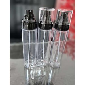 مجموعة زجاجات رذاذ صغيرة قابلة لإعادة التعبئة، 3 زجاجات، شفافة، للعطور ومستحضرات التجميل والمكياج ومثبت الشعر وغيرها من السوائل - 150 مل