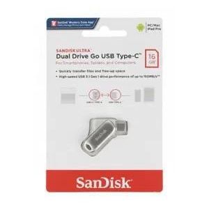 Sandisk فلاشه Ultra Dual Drive Luxe بمنفذ USB- Type-C وسعة 16 GB - سرعة  150 ميجابايت/ثانية، USB 3.1 Gen 1