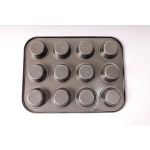 Cupcake Pan - 12 Eyes - Black - Black