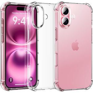 StraTG Gorilla Case for iPhone 16 – Transparent Shockproof Silicone Cover with Corner Protection