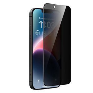 واقي شاشة للخصوصية متوافق مع آيفون ١٣/١٣ برو (٦.١ بوصة) وآيفون ١٤، تغطية كاملة، لاصق بالكامل، مضاد للتجسس، مضاد لبصمات الأصابع، مضاد للخدوش، خالٍ من الفقاعات، نحيف ومتين، أسود اللون