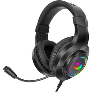 Redragon سماعة رأس للألعاب H260، RGB، 3.5 ملم + USB ، لون أسود