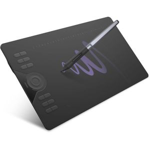 Huion Graphics Drawing Tablet,  HS610 10x6 Inch Digital Graphics Tablet Large Active Area with 8192 Levels Tilt Battery-Free Stylus and 12 Hot Keys 16 Soft Keys, Compatible with Windows/Mac/Android OS