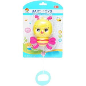 شكل نحلة شخلولة بلاستيكية مع صوت وحركة للأطفال - أصفر