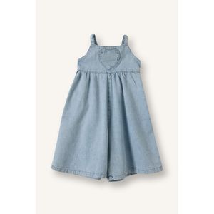 Defacto Baby Girl Applique Denim Jumpsuit